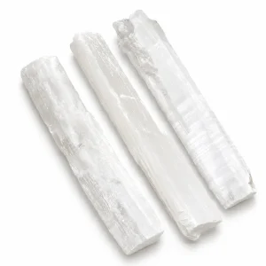 Selenite Log — 5" Raw White Crystal Bar for Cleansing Crystals