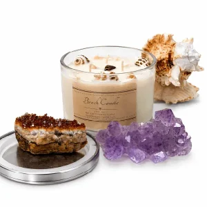 Beach Candle — Coastal Soy Candle with Real Sea Shells