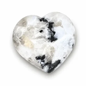 Rainbow Moonstone Heart — Polished Crystal Heart for Intuition