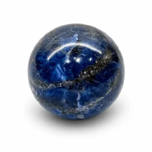 Blue Apatite Sphere — 2" Polished Crystal Ball for Clarity & Insight