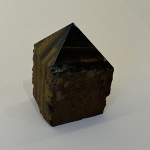 Tiger eye half polished