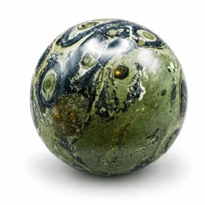 Green Moss Agate Sphere — Crystal Ball for Growth & Abundance